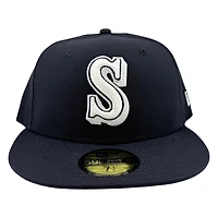Seattle Mariners Navy Collection Black UV New Era 59FIFTY Fitted Hat