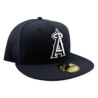 Los Angeles Angels Navy Collection Black UV New Era 59FIFTY Fitted Hat