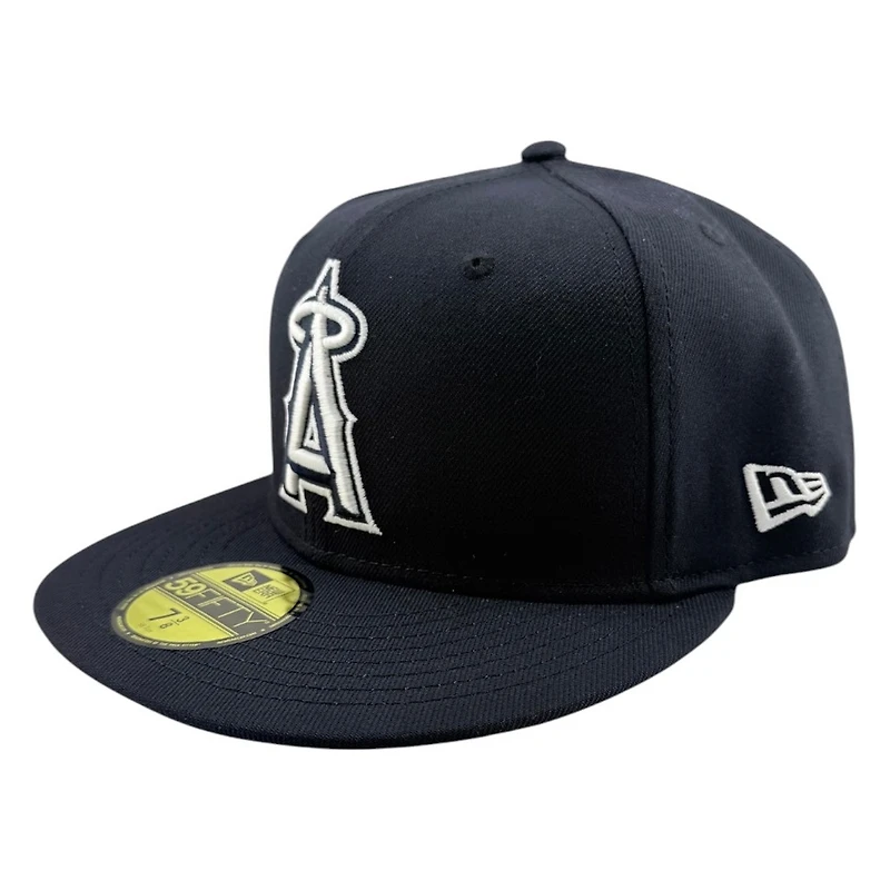 Los Angeles Angels Navy Collection Black UV New Era 59FIFTY Fitted Hat
