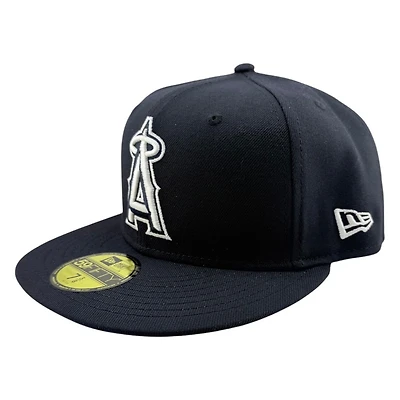 Los Angeles Angels Navy Collection Black UV New Era 59FIFTY Fitted Hat