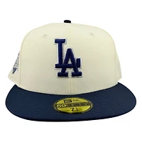 Los Angeles Dodgers Chrome and Oceanside Blue LA Logo Viva Patch Grey UV New Era 59FIFTY Fitted Hat