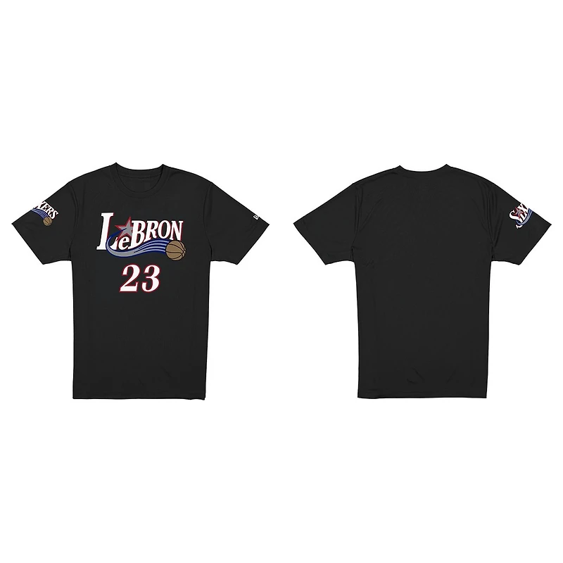 Philadelphia 76ers Black LeBron James Star New Era T-Shirt