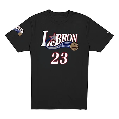 Philadelphia 76ers Black LeBron James Star New Era T-Shirt