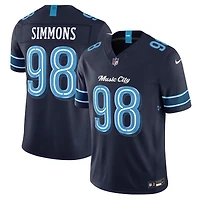 Tennessee Titans Jeffery Simmons Navy Nike Rivalries Collection Stitched Limited Jersey