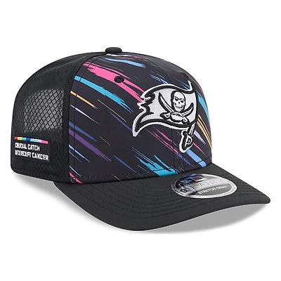Tampa Bay Buccaneers Black 2026 Crucial Catch New Era 9SEVENTY Trucker Hat