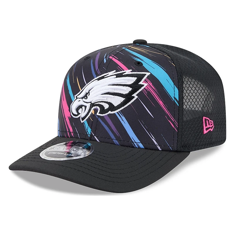 Philadelphia Eagles Black 2026 Crucial Catch New Era 9SEVENTY Trucker Hat