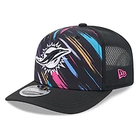 Miami Dolphins Black 2026 Crucial Catch New Era 9SEVENTY Trucker Hat