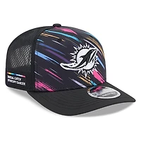 Miami Dolphins Black 2026 Crucial Catch New Era 9SEVENTY Trucker Hat