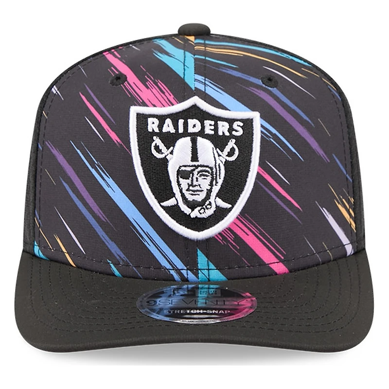 Las Vegas Raiders Black 2026 Crucial Catch New Era 9SEVENTY Trucker Hat