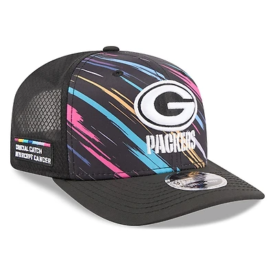 Green Bay Packers Black 2026 Crucial Catch New Era 9SEVENTY Trucker Hat