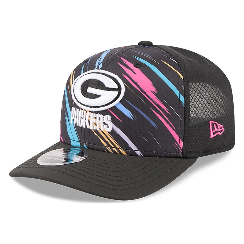 Green Bay Packers Black 2026 Crucial Catch New Era 9SEVENTY Trucker Hat