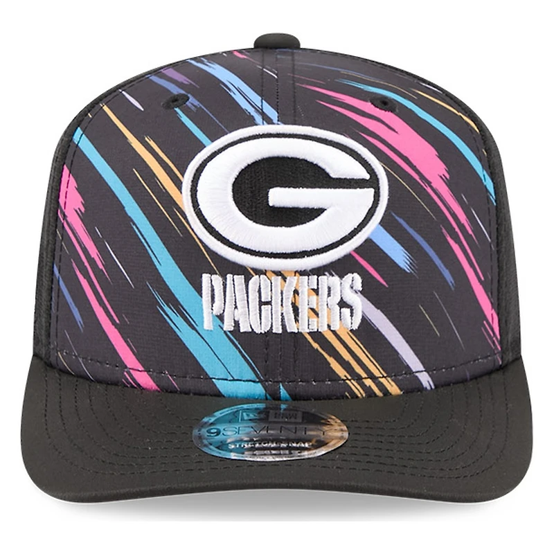 Green Bay Packers Black 2026 Crucial Catch New Era 9SEVENTY Trucker Hat
