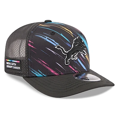 Detroit Lions Black 2026 Crucial Catch New Era 9SEVENTY Trucker Hat