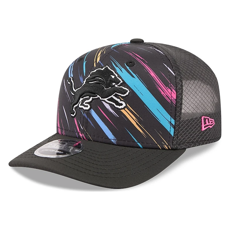 Detroit Lions Black 2026 Crucial Catch New Era 9SEVENTY Trucker Hat