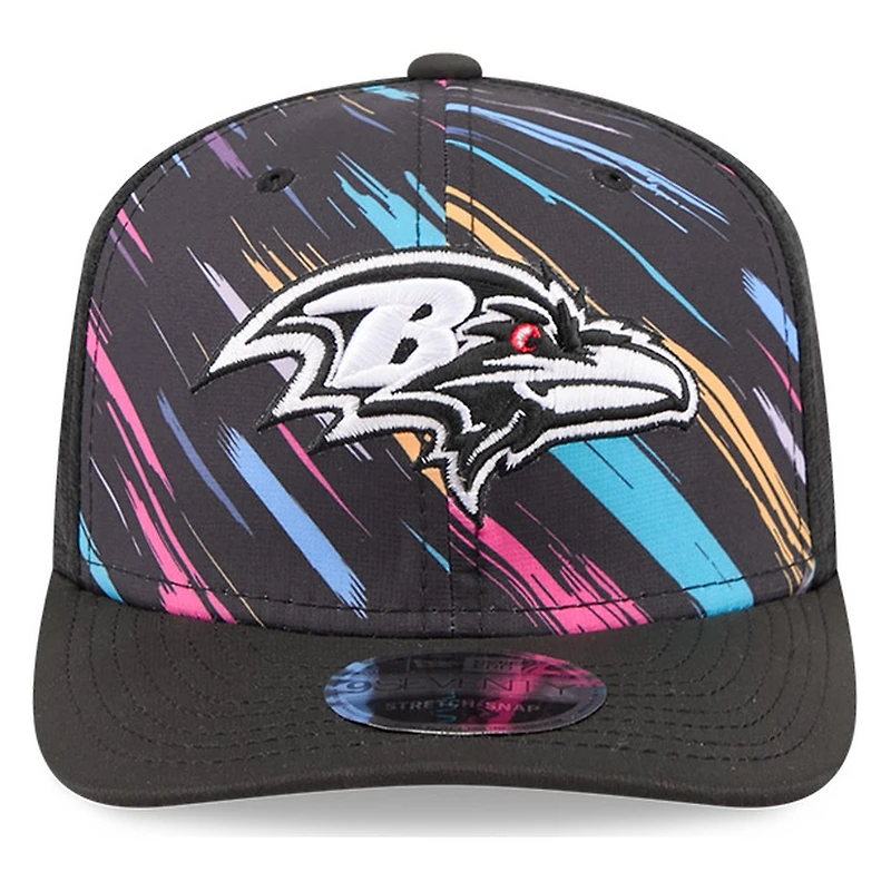Baltimore Ravens Black 2026 Crucial Catch New Era 9SEVENTY Trucker Hat