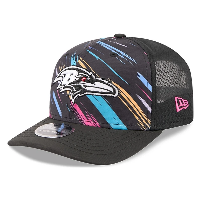 Baltimore Ravens Black 2026 Crucial Catch New Era 9SEVENTY Trucker Hat