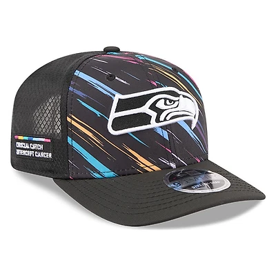 Seattle Seahawks Black 2026 Crucial Catch New Era 9SEVENTY Trucker Hat