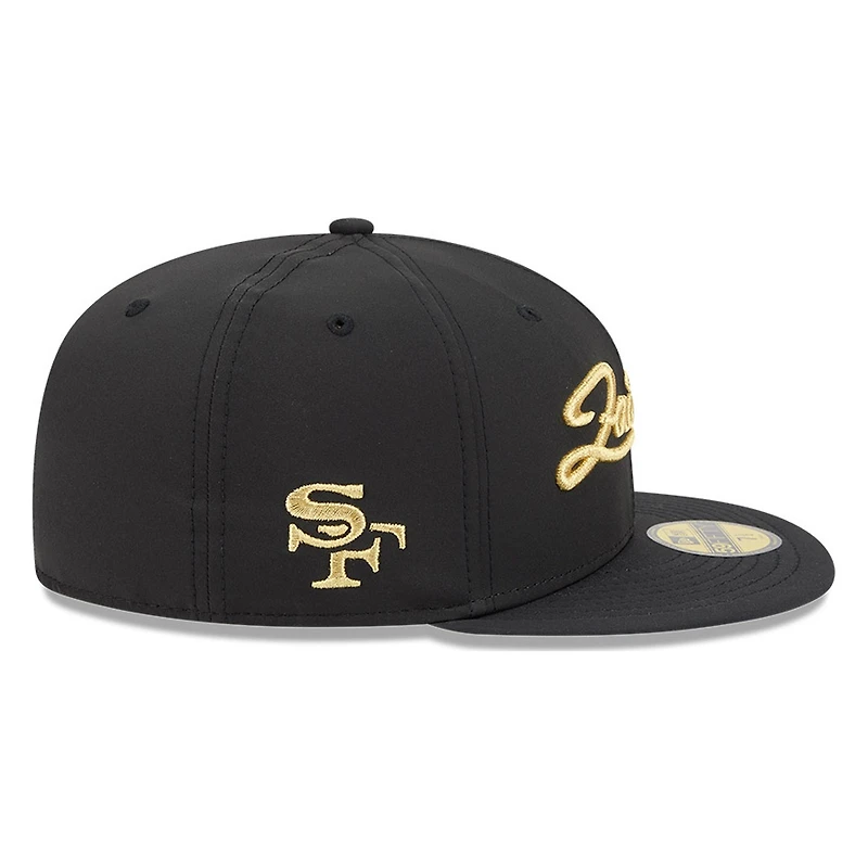 San Francisco 49ers Black Rivalries "Faithful" Script New Era 59FIFTY Hat
