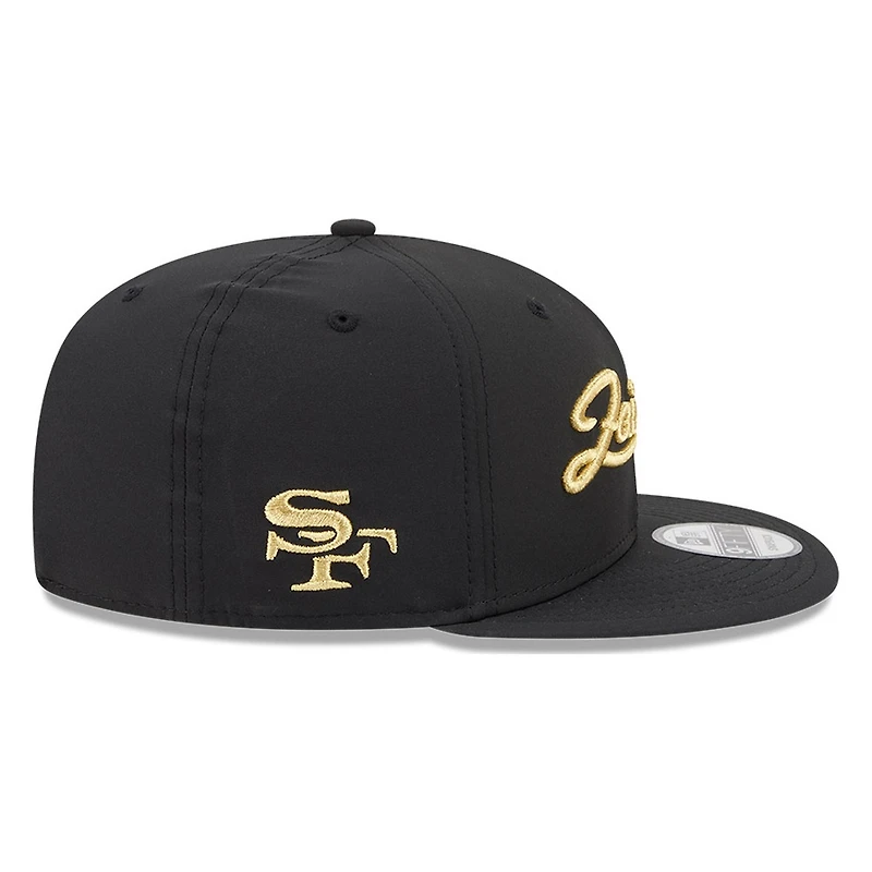 San Francisco 49ers Black Rivalries "Faithful" Script New Era 9FIFTY Snapback Hat