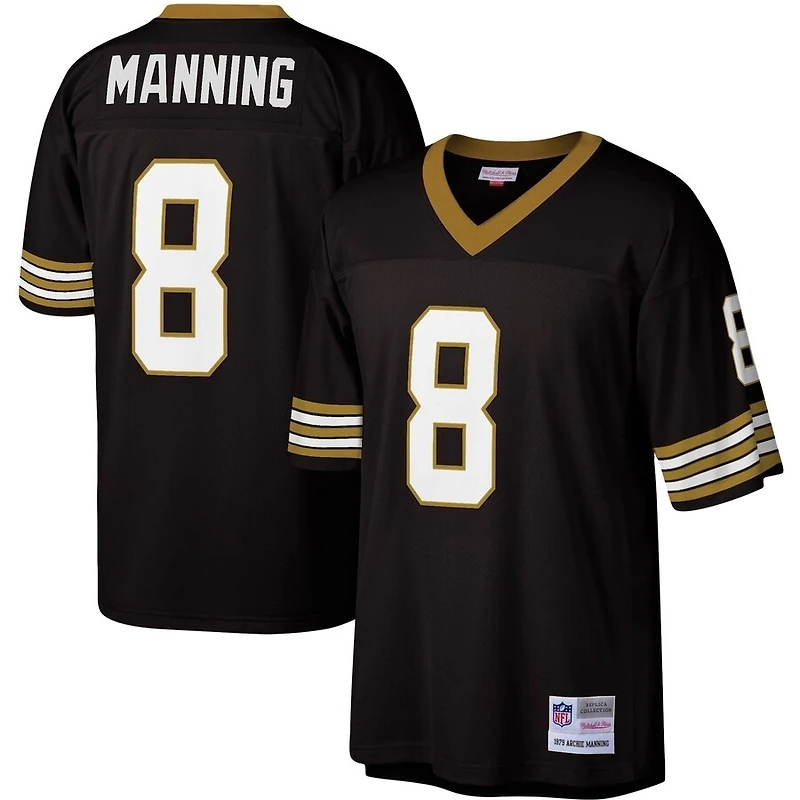 Archie Manning New Orleans Saints Mitchell & Ness Black Legacy Men's Jersey