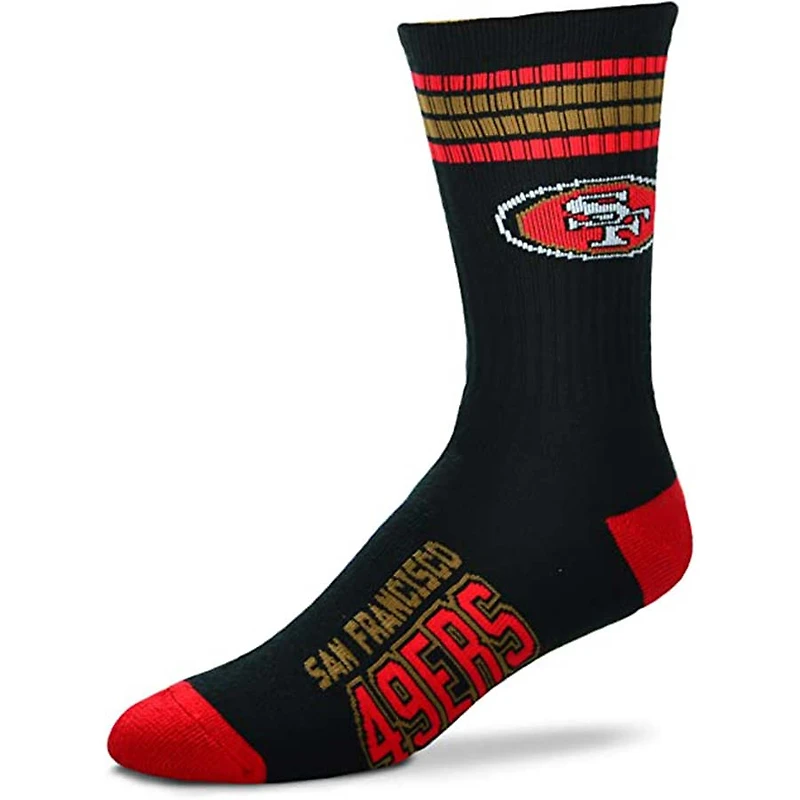 San Francisco 49ers NFL 4 Stripe Deuce Crew Socks