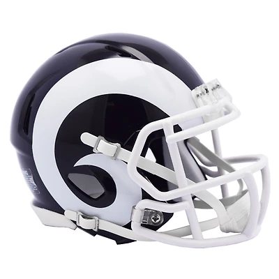 Los Angeles Rams 2017-2019 Throwback Riddell Speed Mini Helmet - Navy/White