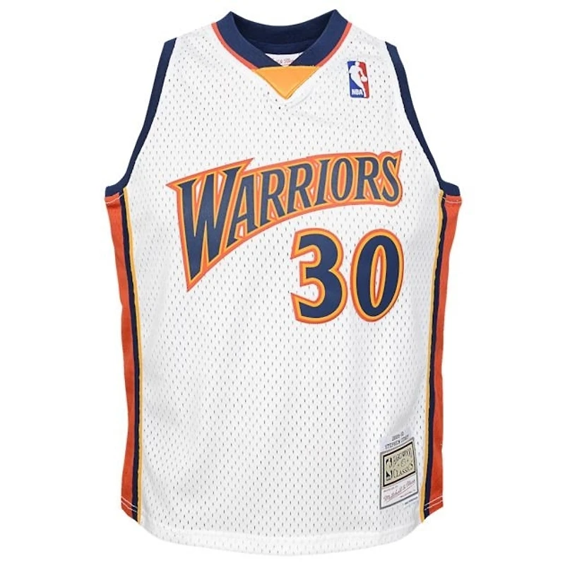 Golden State Warriors Stephen Curry Mitchell & Ness Swingman 2009-10 White Youth Jersey