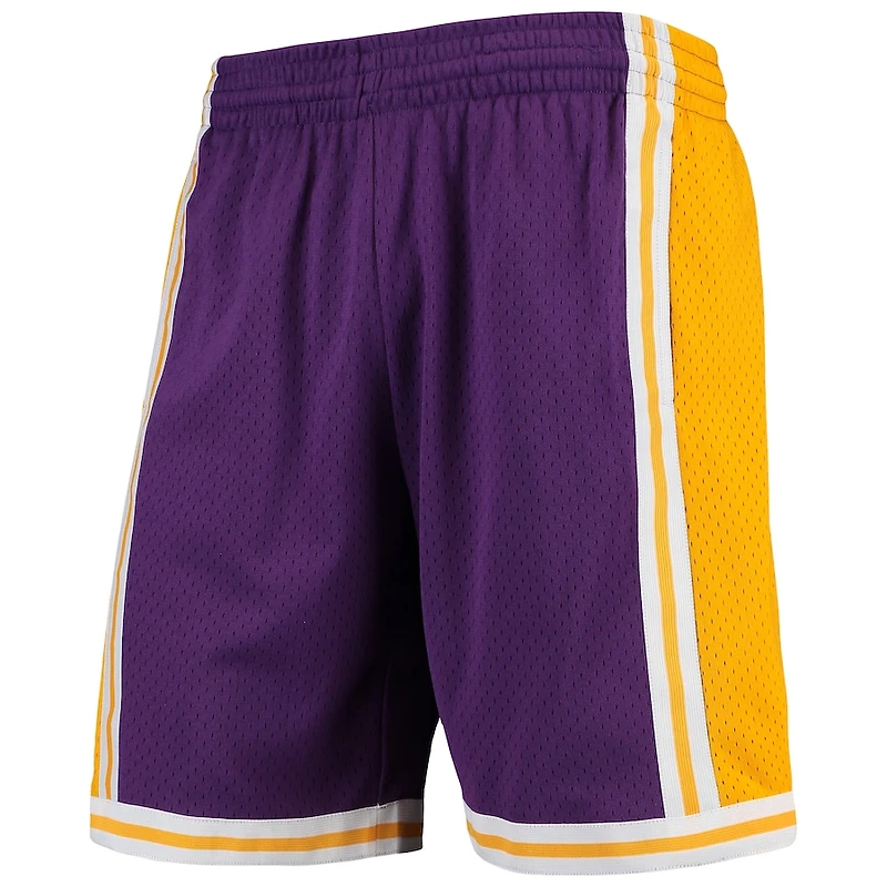 Los Angeles Lakers Mitchell & Ness Hardwood Classics Team Purple Swingman Shorts