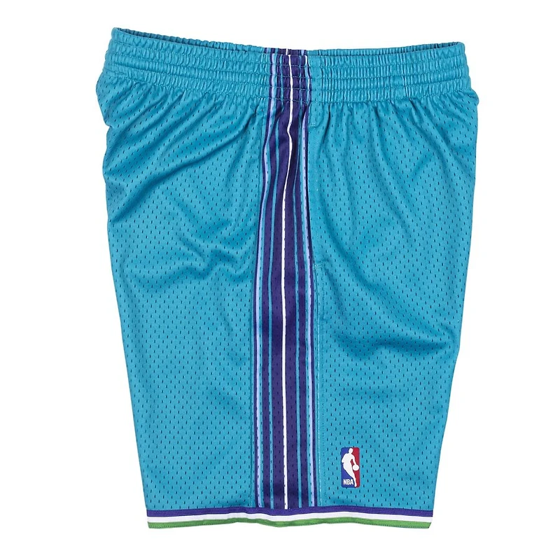 Charlotte Hornets Mitchell & Ness 1999-00 Hardwood Classics Team Teal Swingman Shorts