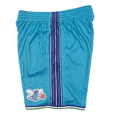 Charlotte Hornets Mitchell & Ness 1999-00 Hardwood Classics Team Teal Swingman Shorts