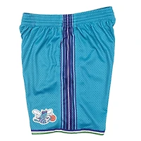 Charlotte Hornets Mitchell & Ness 1999-00 Hardwood Classics Team Teal Swingman Shorts