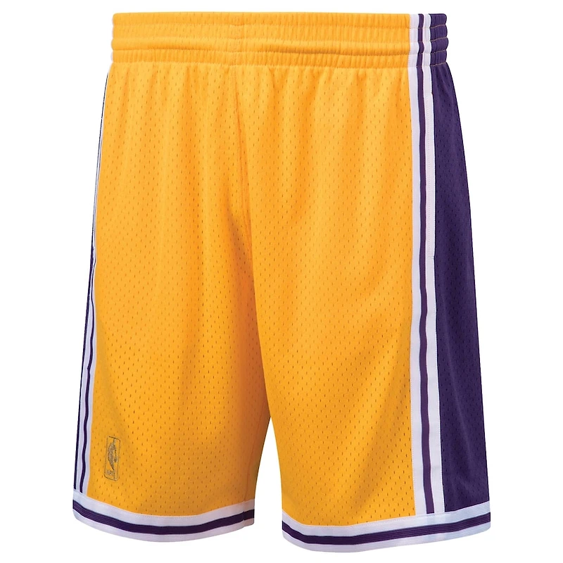 Los Angeles Lakers Mitchell & Ness Hardwood Classics Team Gold 1996-97 Swingman Shorts