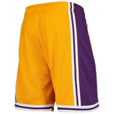 Los Angeles Lakers Mitchell & Ness Hardwood Classics Team Gold 1996-97 Swingman Shorts