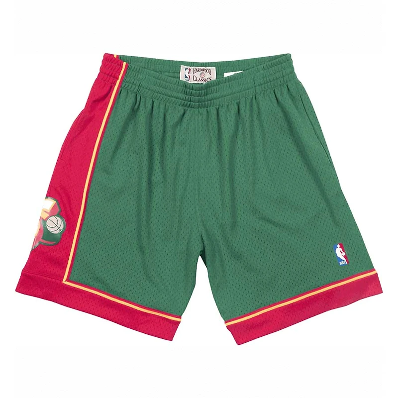 Seattle Supersonics Mitchell & Ness Hardwood Classics Team Green 1995-96 Swingman Shorts