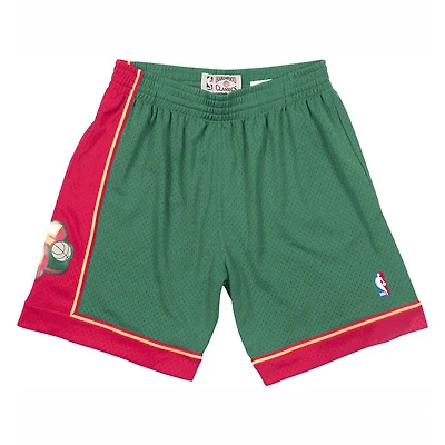 Seattle Supersonics Mitchell & Ness Hardwood Classics Team Green 1995-96 Swingman Shorts