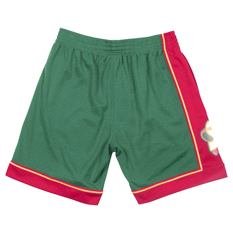 Seattle Supersonics Mitchell & Ness Hardwood Classics Team Green 1995-96 Swingman Shorts