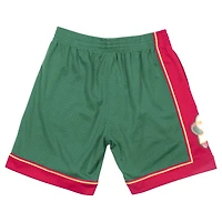 Seattle Supersonics Mitchell & Ness Hardwood Classics Team Green 1995-96 Swingman Shorts