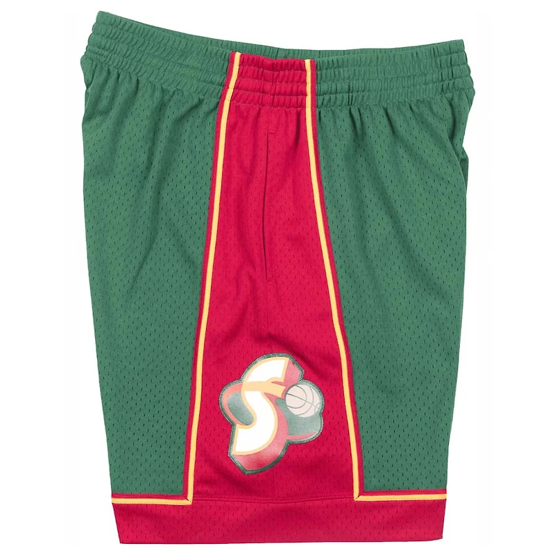 Seattle Supersonics Mitchell & Ness Hardwood Classics Team Green 1995-96 Swingman Shorts