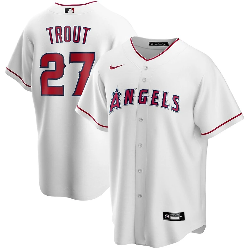 Los Angeles Angels Mike Trout Nike White Home Player Jersey