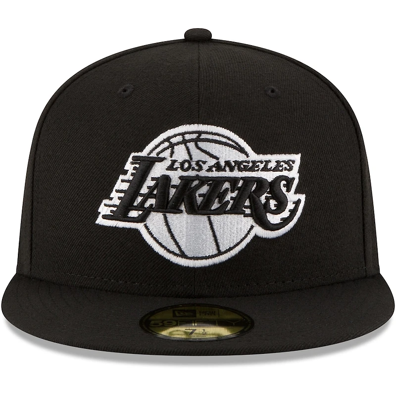 Los Angeles Lakers New Era 59FIFTY Fitted Black White Hat