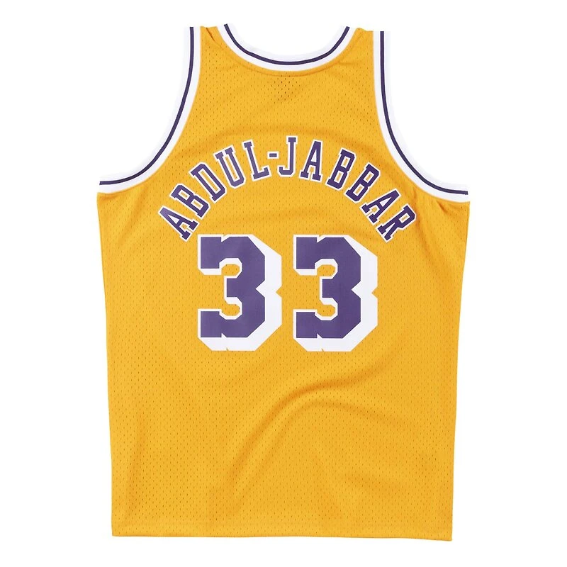 Los Angeles Lakers Kareem Abdul-Jabbar Mitchell & Ness Gold 1984-85 Hardwood Classics Swingman Jersey