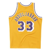 Los Angeles Lakers Kareem Abdul-Jabbar Mitchell & Ness Gold 1984-85 Hardwood Classics Swingman Jersey