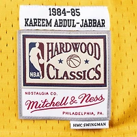 Los Angeles Lakers Kareem Abdul-Jabbar Mitchell & Ness Gold 1984-85 Hardwood Classics Swingman Jersey