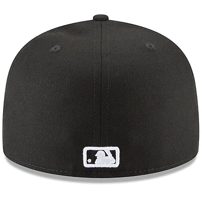 Los Angeles Dodgers Black and White Basic 59FIFTY Fitted Hat