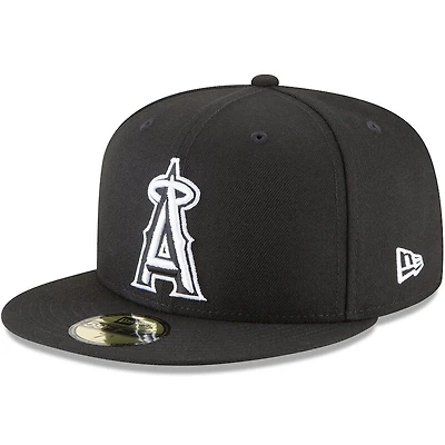 Los Angeles Angels New Era Primary Logo Basic 59Fifty Black-White Fitted hat