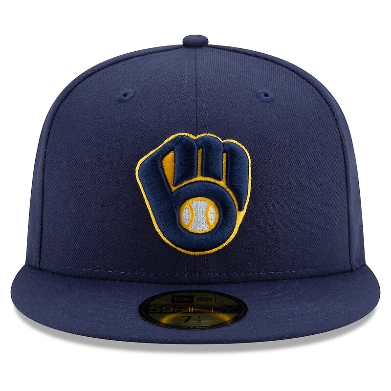 Milwaukee Brewers New Era Home 2020 Authentic Collection Navy On-Field 59FIFTY Fitted Hat