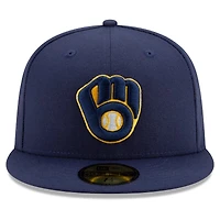 Milwaukee Brewers New Era Home 2020 Authentic Collection Navy On-Field 59FIFTY Fitted Hat