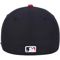 Cleveland Indians New Era Home Authentic Collection Navy And Red On-Field 59FIFTY Fitted Hat