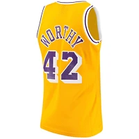 Los Angeles Lakers James Worthy Mitchell & Ness Gold Hardwood Classics Swingman Jersey