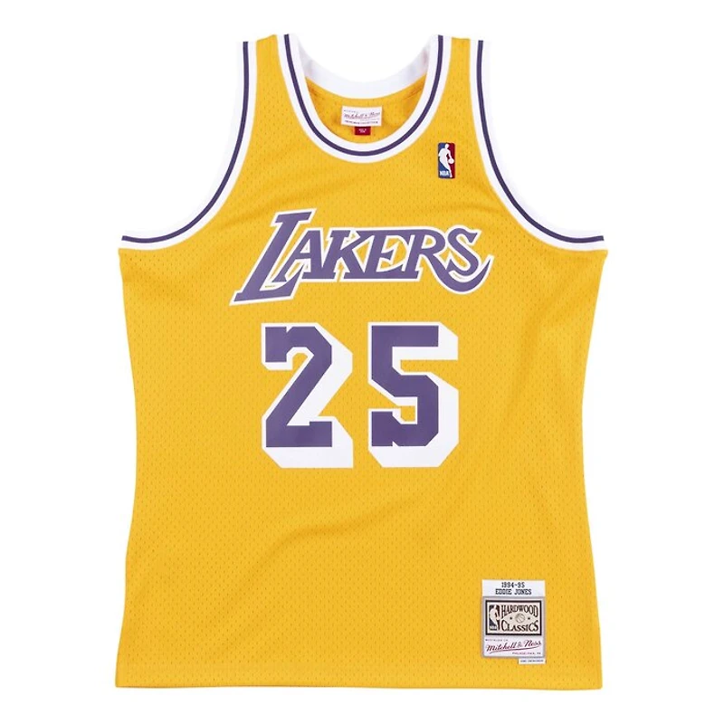 Los Angeles Lakers Eddie Jones Mitchell & Ness Gold Hardwood Classics Jersey